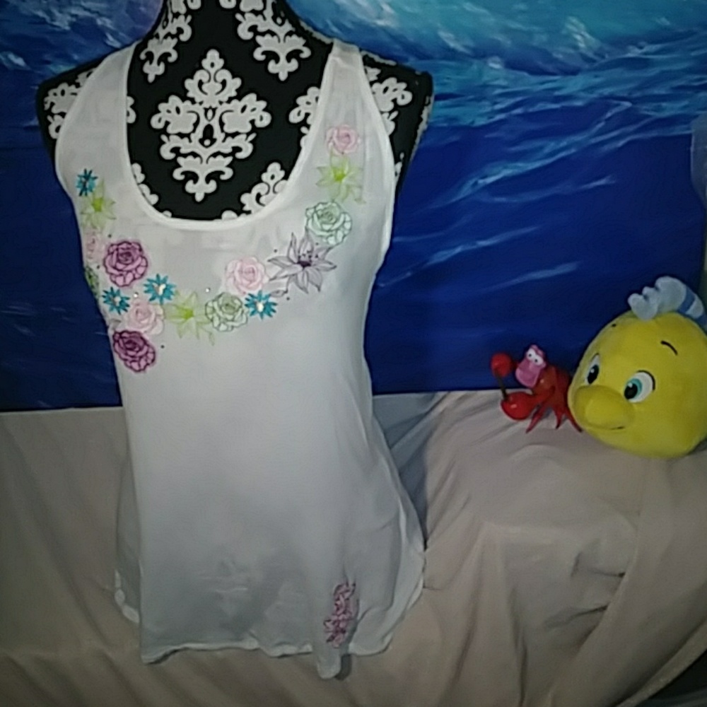 Disney Hidden Mickey and Minnie mouse floral tank